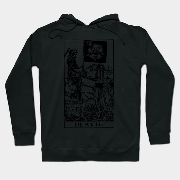 Death Tarot in black Hoodie by winterwinter